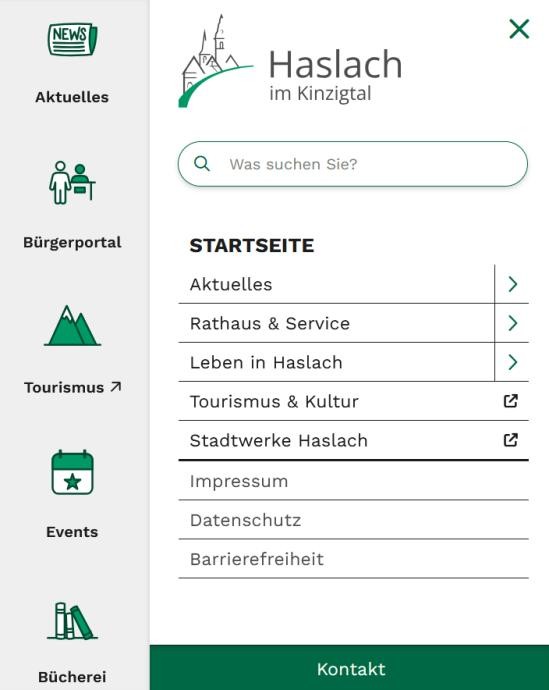 Screenshot: Navigation