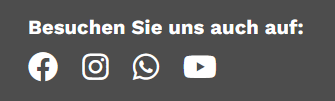 Social Icons Facebook, Instagram, YouTube